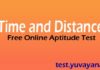 time and distance aptitude test in hindi