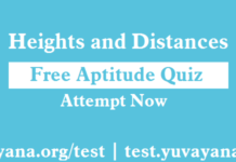 Free Aptitude quiz | Heights and Distance