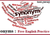 Synonyms Free English Mock Quiz, Synonyms English Quiz with Solutions