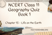 NCERT Class 11 Geography Book 1 Chapter 15 MCQ Quiz with answers – Life on the Earth