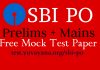 Free SBI PO Prelims Practice Test paper