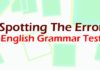 Spotting the error english grammar test