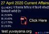 27 April 2020 Current Affairs quiz by yuvayana